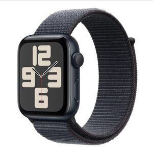 Apple Watch SE GPS + Cellular 44mm Midnight Aluminum Case & Sports Loop